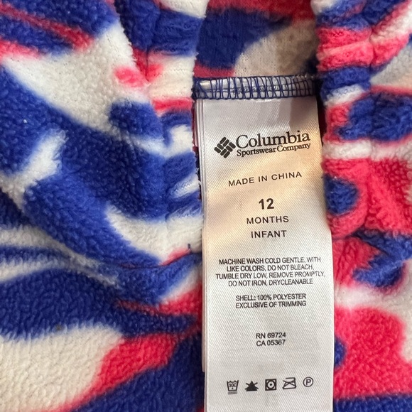 Columbia 12 month bunting suit. Pink, white, blue - Picture 2 of 3